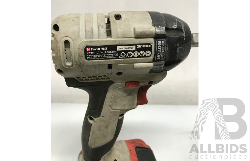 ToolPro Brushless Impact Wrench and Angle Grinder