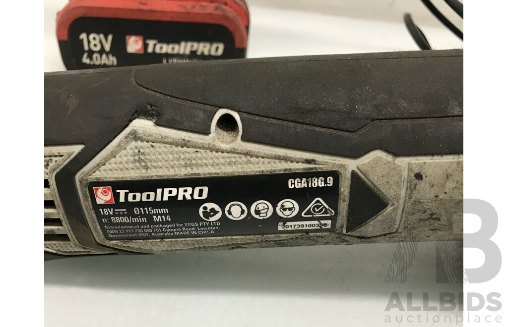 ToolPro Brushless Impact Wrench and Angle Grinder