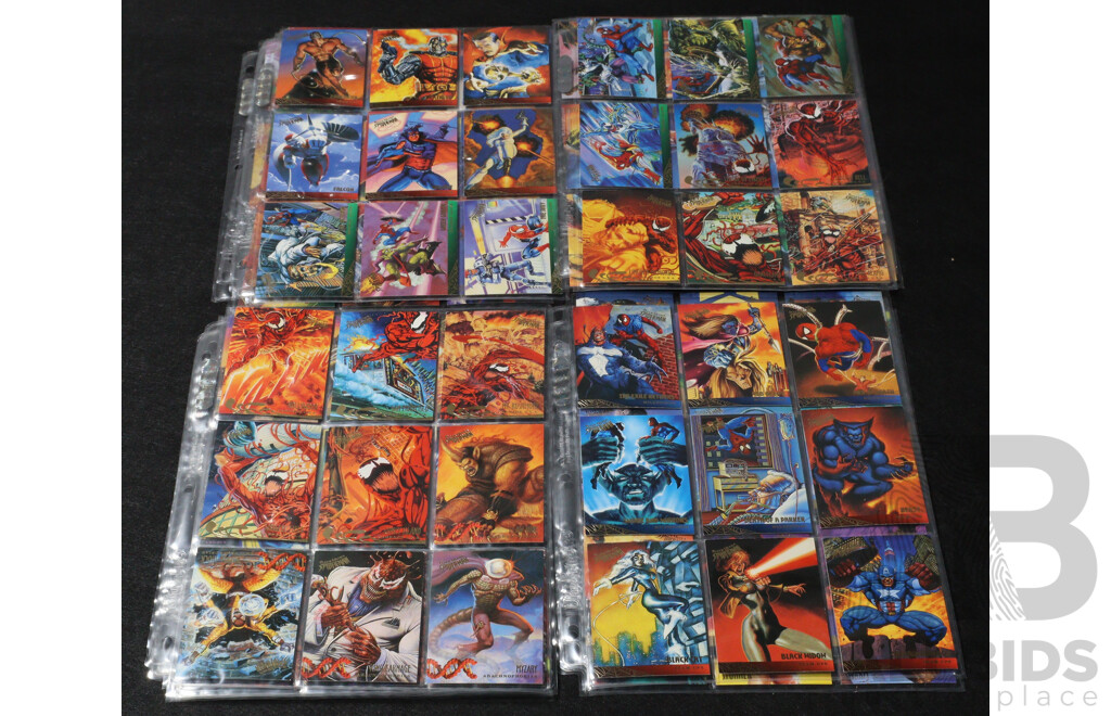 Collection of Marvel Spiderman Full Illustrated Trading Cards