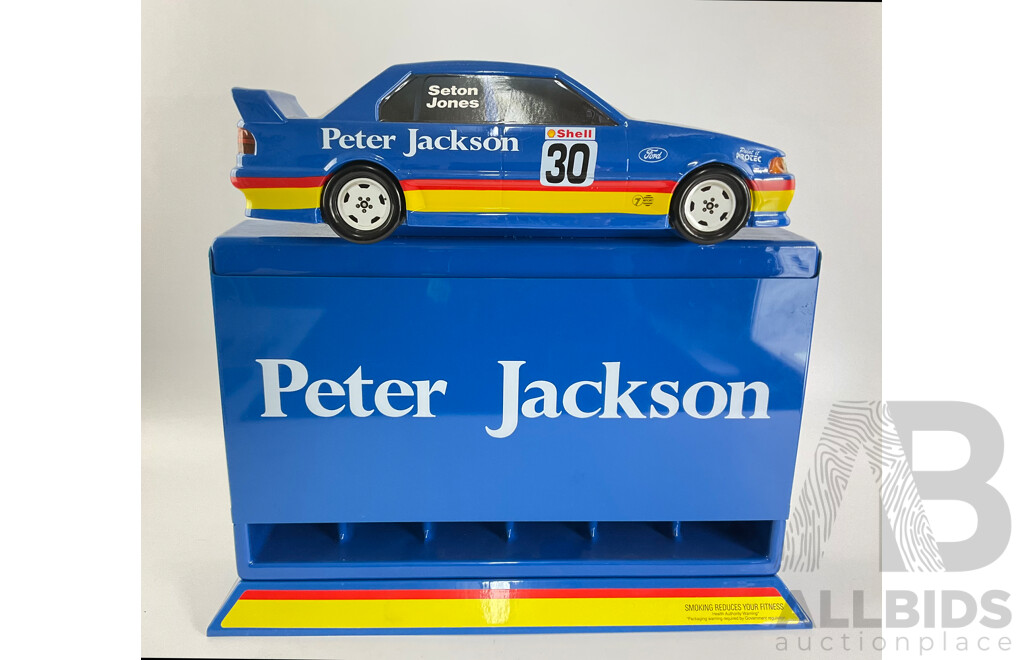Vintage Peter Jackson Retail Cigarette Cabinet with Falcon Touring Car Top and Original Box