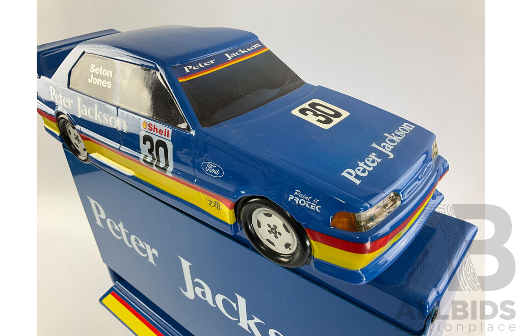Vintage Peter Jackson Retail Cigarette Cabinet with Falcon Touring Car Top and Original Box