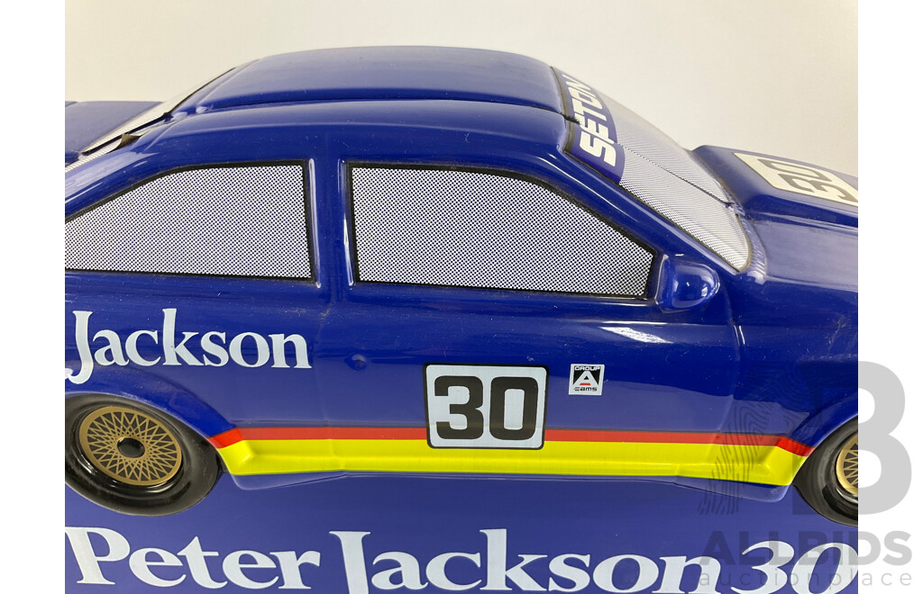 Vintage Peter Jackson 30's Retail Cigarette Cabinet with Ford Sierra Touring Car Top and Original Box