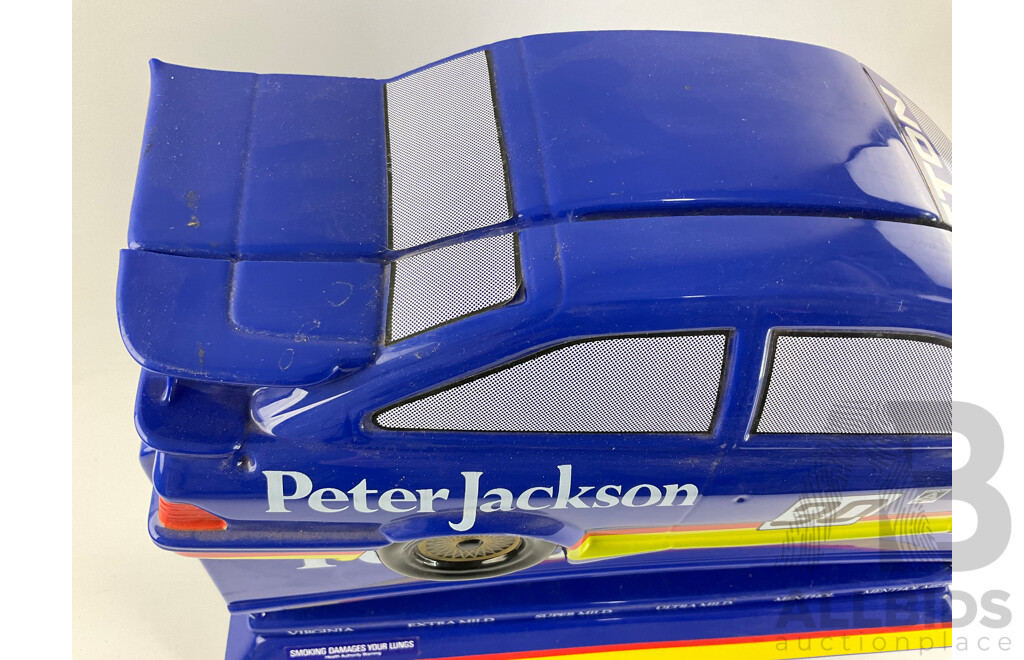 Vintage Peter Jackson 30's Retail Cigarette Cabinet with Ford Sierra Touring Car Top and Original Box