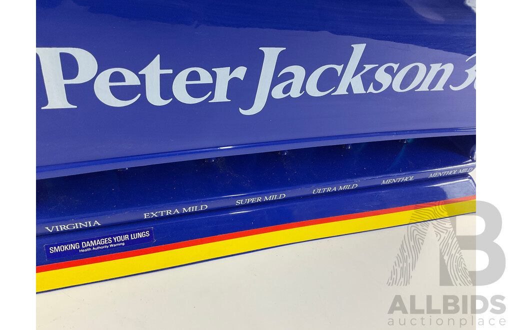 Vintage Peter Jackson 30's Retail Cigarette Cabinet with Ford Sierra Touring Car Top and Original Box