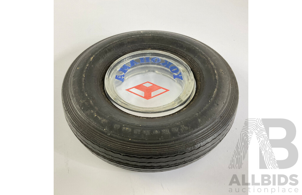 Vintage Yokohama Tyres Promotional Ashtray
