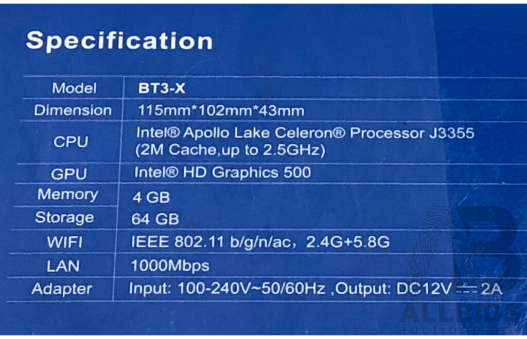 Beelink BT3-X J3355 Intel NUC Mini PC Computer