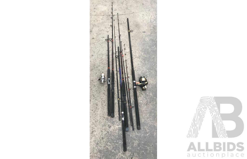 Assorted Fishing Rods and Reels – Lot of 8