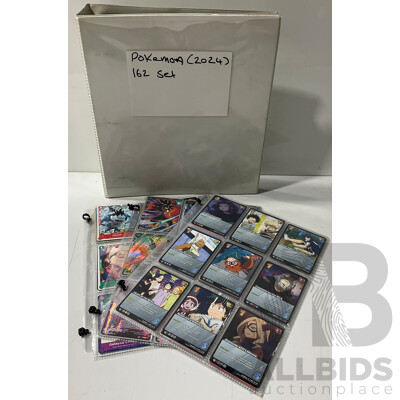 Collection of 162 TCG Pokémon Cards and Cards From My Hero Academia, One Piece and Dragon Ball Card Game in Plastic Folder