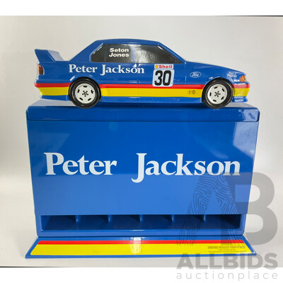 Vintage Peter Jackson Retail Cigarette Cabinet with Falcon Touring Car Top and Original Box