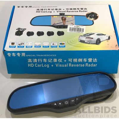 Mirror Mounted HD Driving Recoder + Visual Reversing Camera