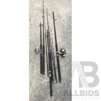 Assorted Fishing Rods and Reels – Lot of 8