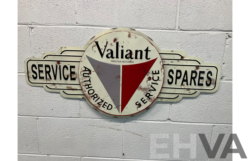 VALIANT Authorized Service Reproduced Metal Sign