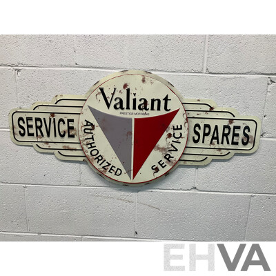 VALIANT Authorized Service Reproduced Metal Sign