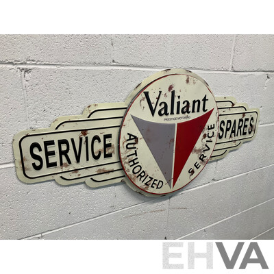 VALIANT Authorized Service Reproduced Metal Sign