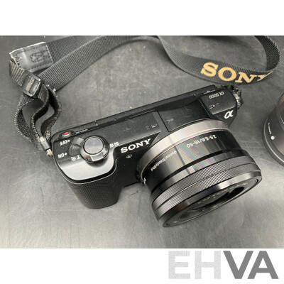 SONY Alpha A5000 Mirrorless Digital Camera with 16-50mm OSS Lens (Black) and 55-210 OSS with Accessories