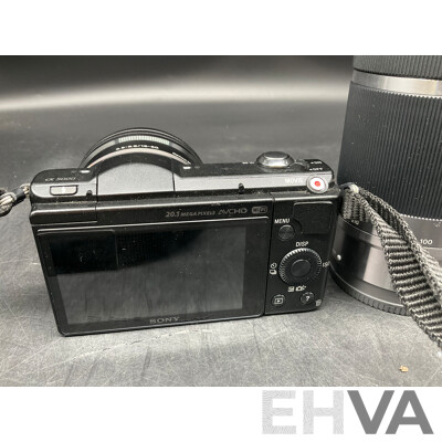 SONY Alpha A5000 Mirrorless Digital Camera with 16-50mm OSS Lens (Black) and 55-210 OSS with Accessories