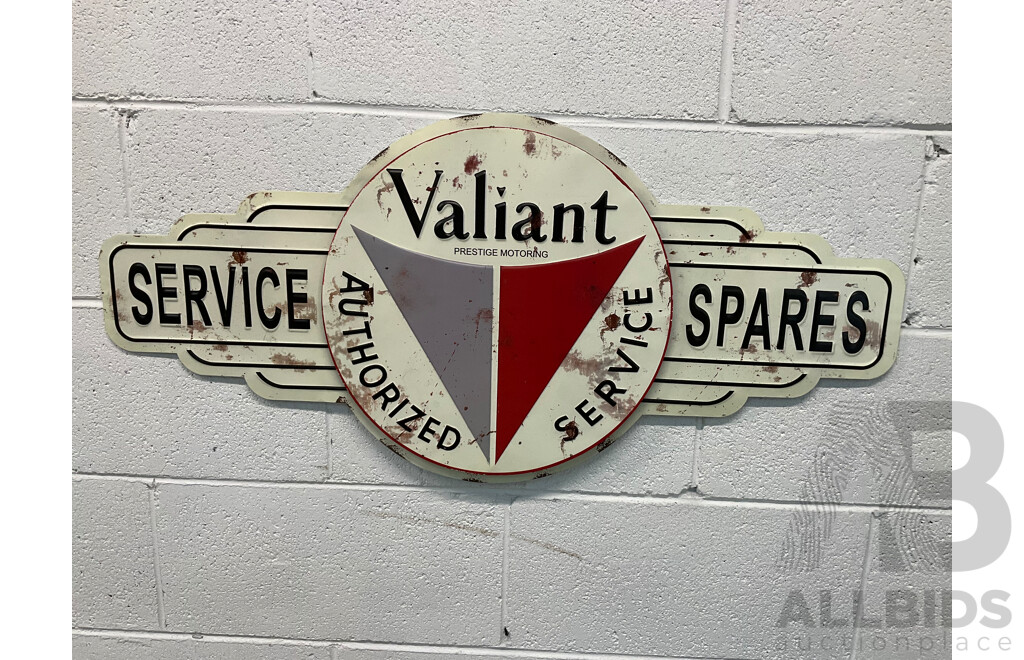 VALIANT Authorized Service Reproduced Metal Sign