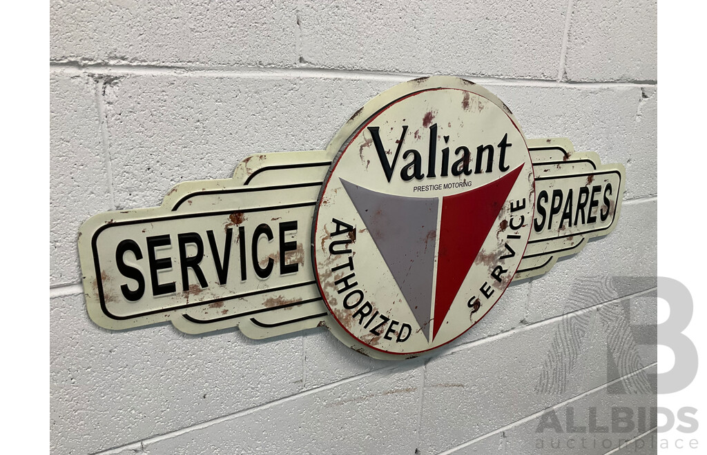 VALIANT Authorized Service Reproduced Metal Sign