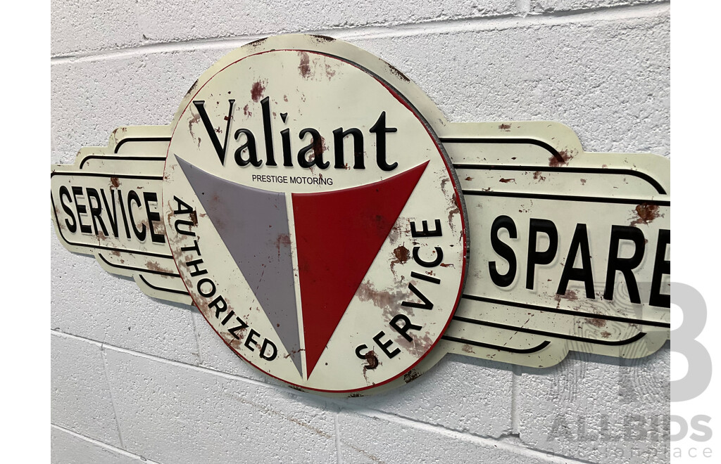 VALIANT Authorized Service Reproduced Metal Sign