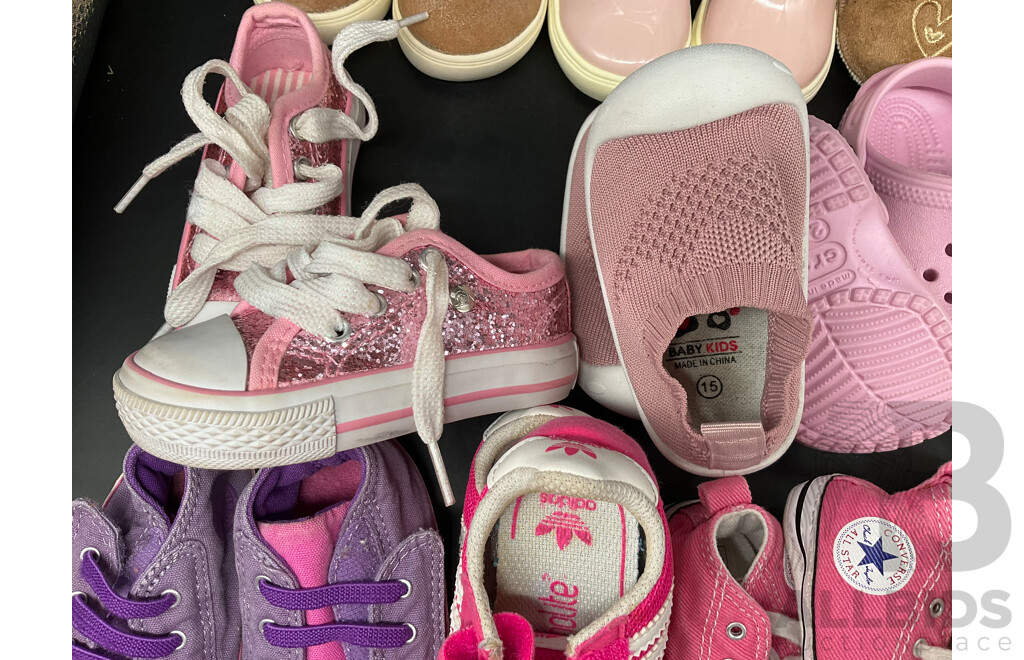 ADIDAS, NIKE, CONVERSE, SEED, UGG, COUNTRY ROAD - Assorted Baby Shoes Size US 1-4 - Lot of 19