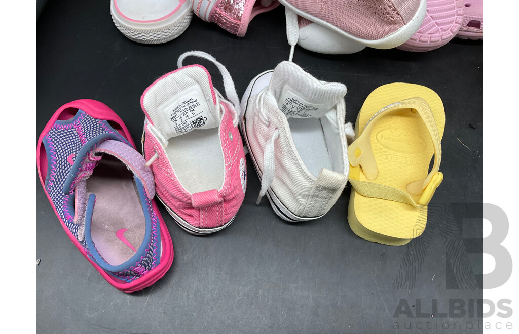 ADIDAS, NIKE, CONVERSE, SEED, UGG, COUNTRY ROAD - Assorted Baby Shoes Size US 1-4 - Lot of 19