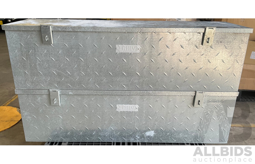 2x Rhino Tool Boxes (1390mm X 350mm X 430mm)