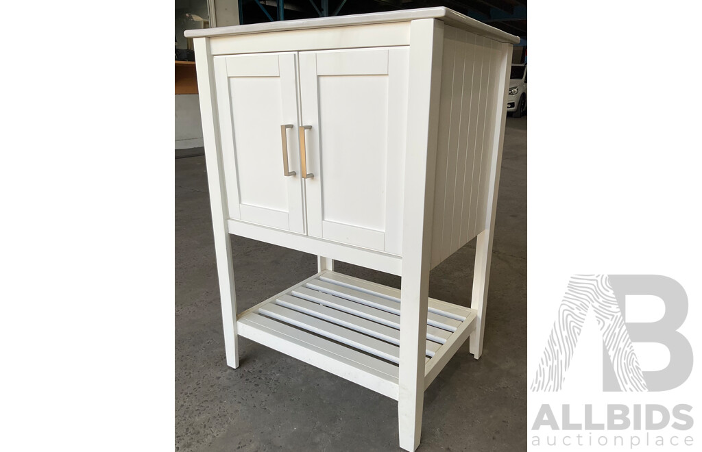 ESR White 2-Door Vanity with Shelf and Basin (600mm X 830mm)