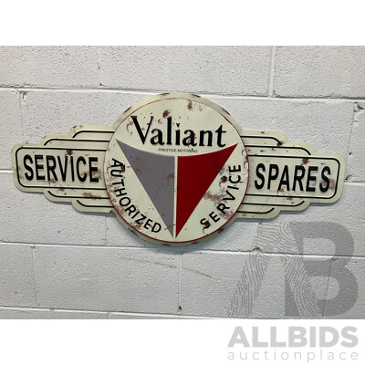 VALIANT Authorized Service Reproduced Metal Sign