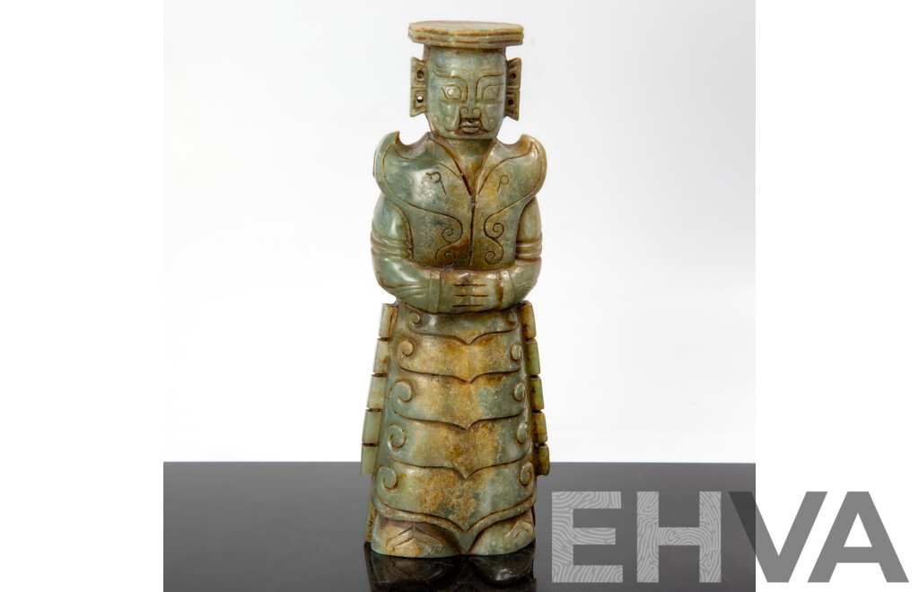 Antique Chinese Hetian Nephrite Jade Figure