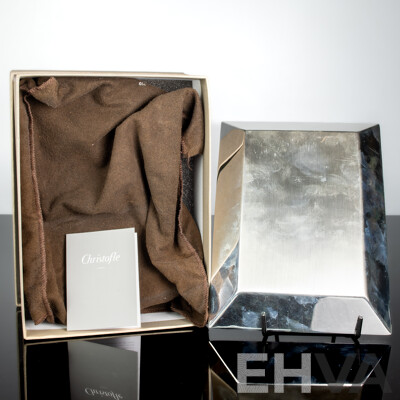 French Christoffel Silver Plate Tray From the Paix Collection by Clara Halter in Original Box and Bag