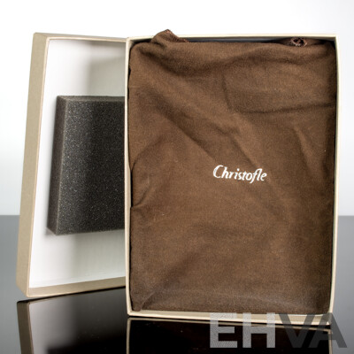 French Christoffel Silver Plate Tray From the Paix Collection by Clara Halter in Original Box and Bag