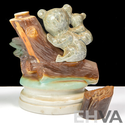 Retro Jim Beam Ceramic Decanter with Stopper, Circa 1972