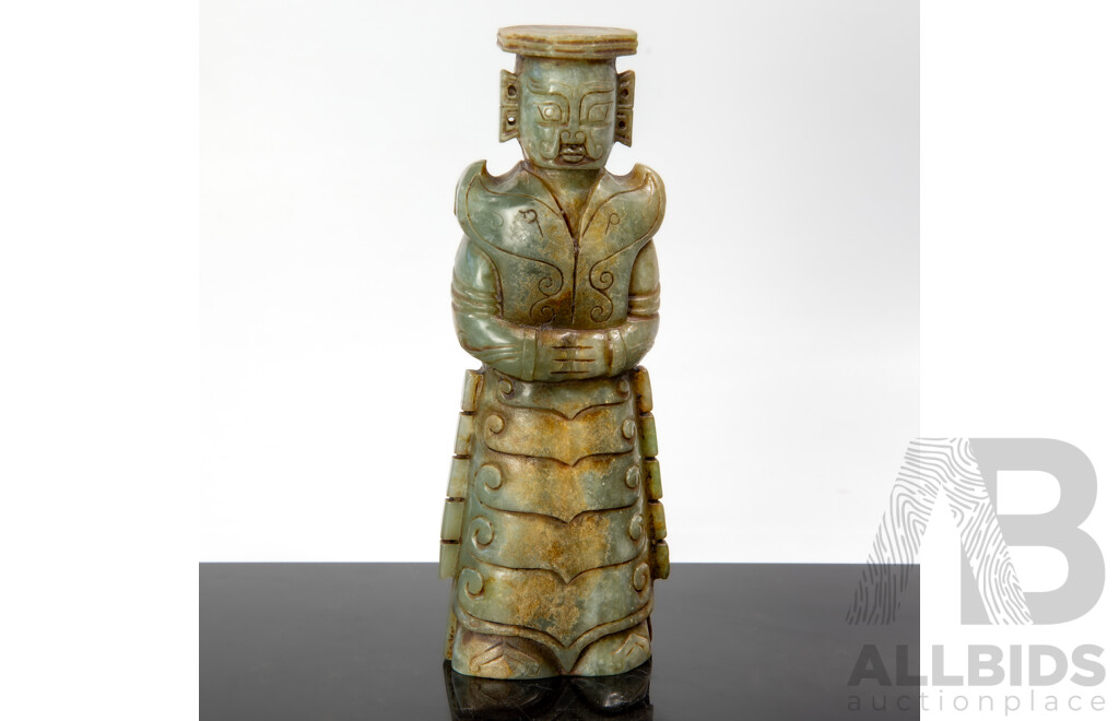 Antique Chinese Hetian Nephrite Jade Figure