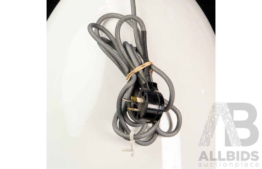 Mid Century Style Fritz Hansen P3 Caravaggio Hanging Light with Gloss White Finish by Lightyears