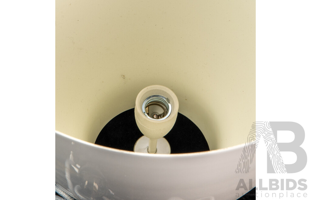 Mid Century Style Fritz Hansen P3 Caravaggio Hanging Light with Gloss White Finish by Lightyears