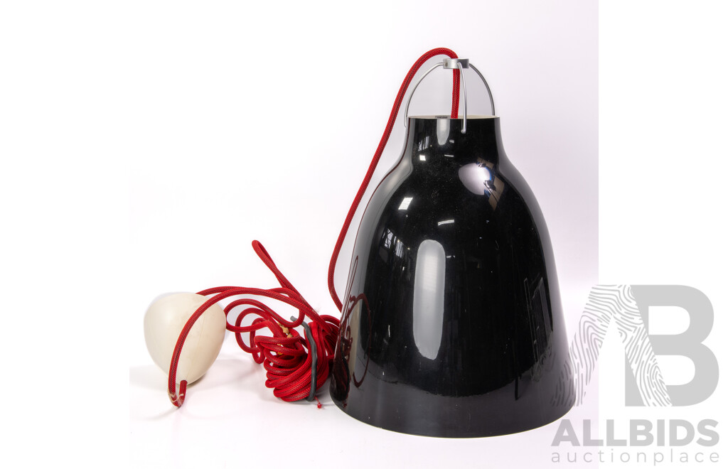 Mid Century Style Fritz Hansen P3 Caravaggio Hanging Light with Gloss Black Finish by Lightyears
