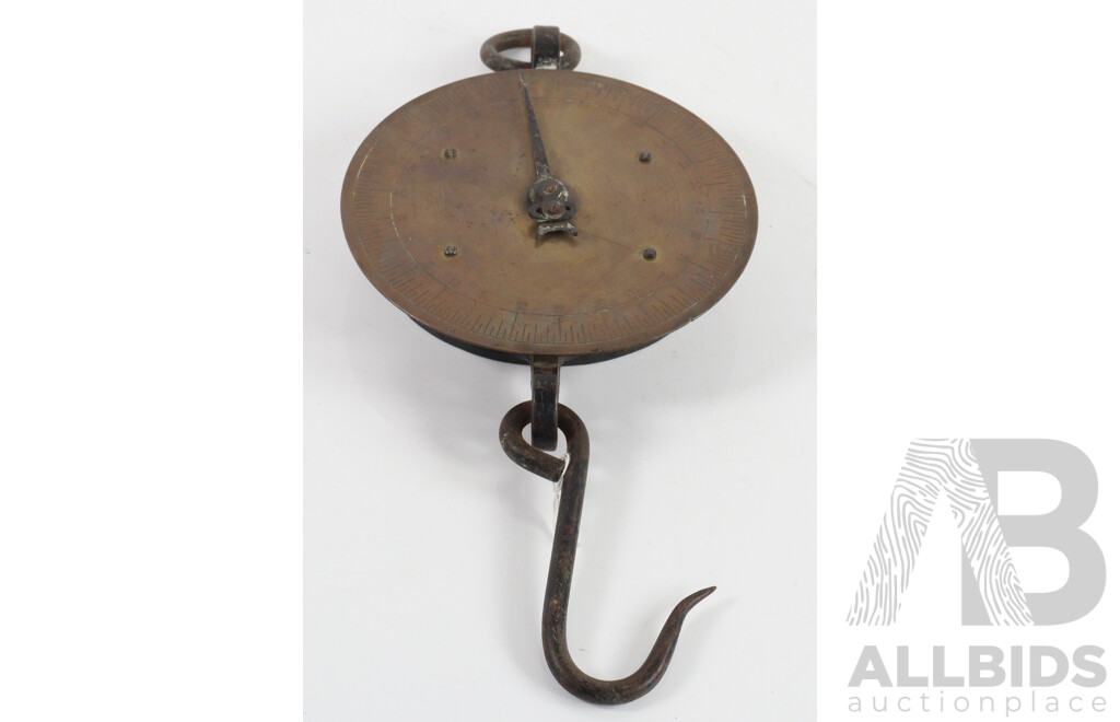 Brass Faced Hanging Scales