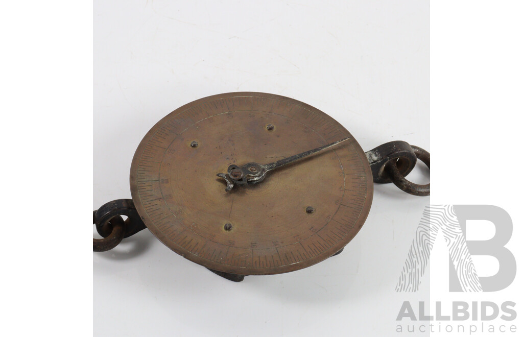 Brass Faced Hanging Scales
