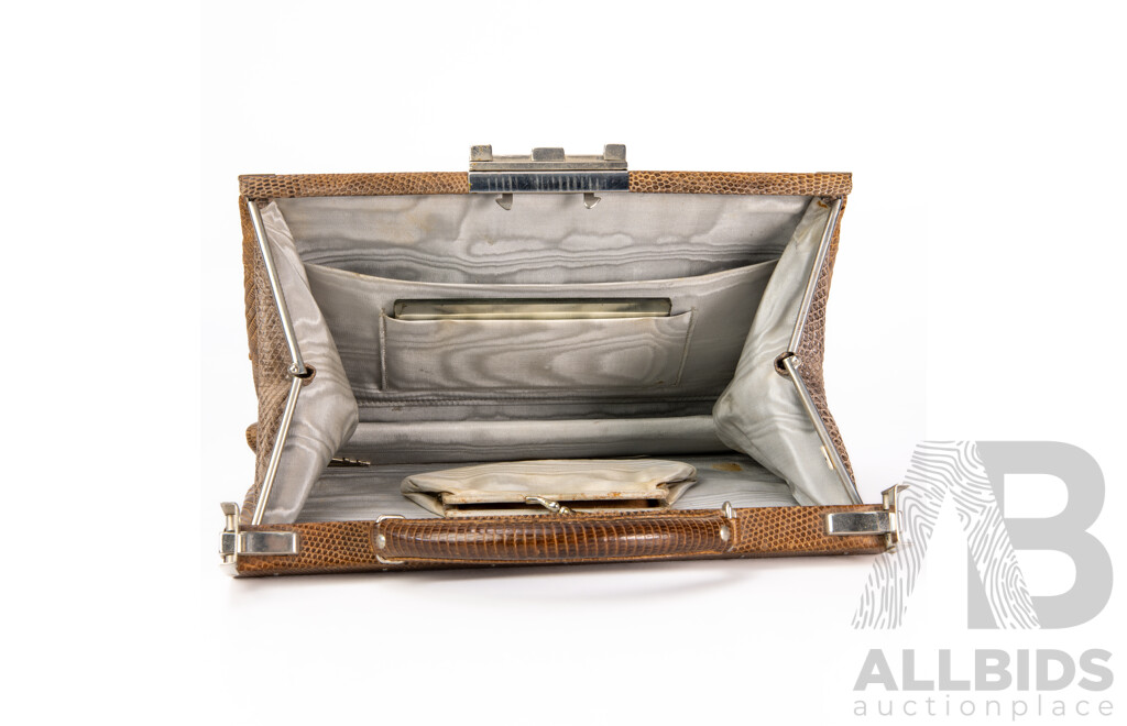 Vintage Snakeskin Clasp Purse