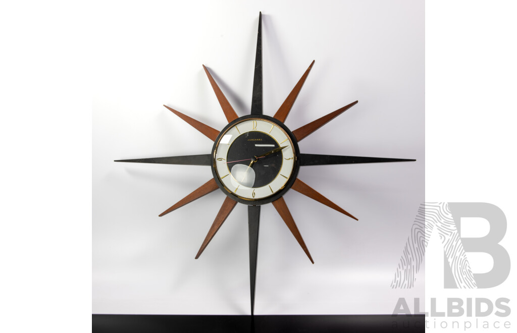 Mid Century Junghans Starburst Wall Clock