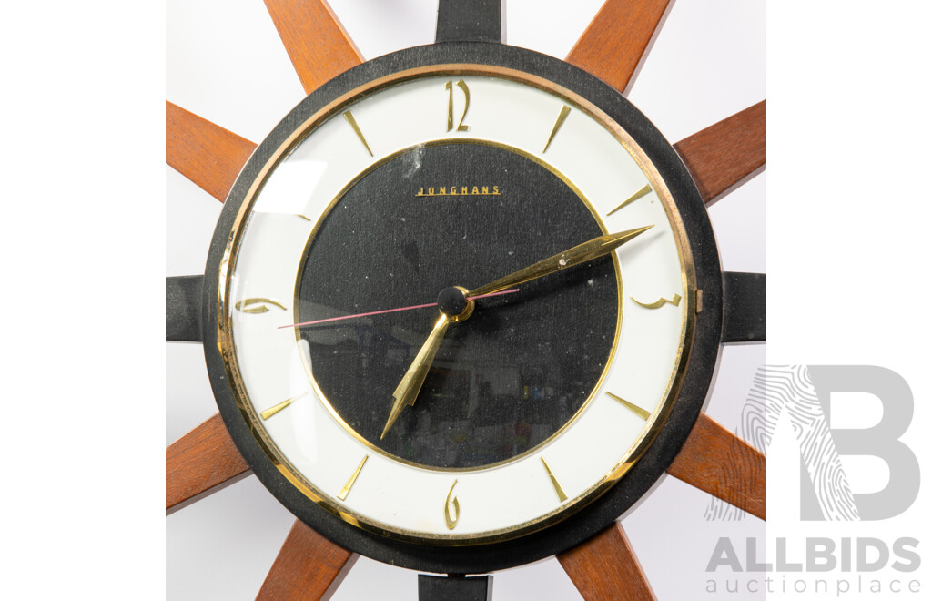 Mid Century Junghans Starburst Wall Clock