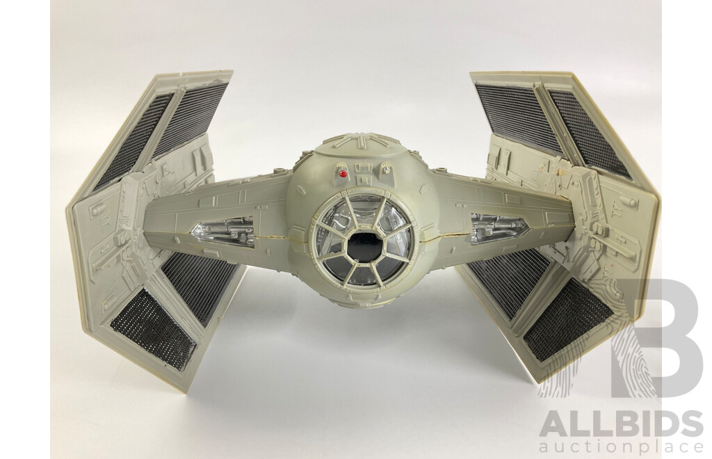 Vintage Diecast and Platic Spaceships Including Starwars Tie Fighter, Kenner X Wing and Battlestar Galatica Colonial Viper