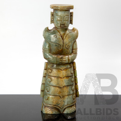 Antique Chinese Hetian Nephrite Jade Figure