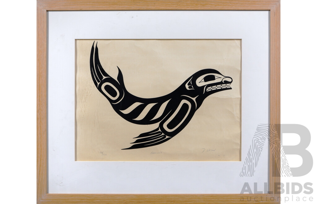 Doug Wilson, (20th Century, Haida-Canadian, 1943-), Harmony, Screenprint on Thick Paper, 55 X 66 Cm (frame)