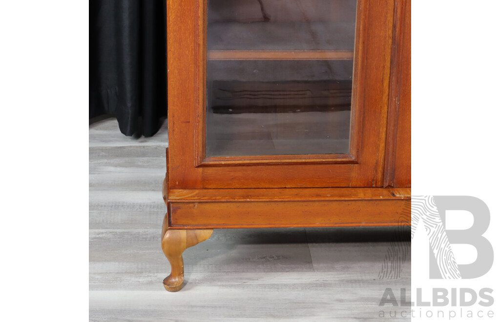 Victorian Cedar Glass Front Dwarf Bookcase