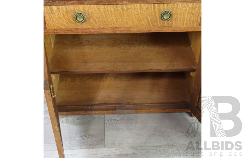 Art Deco Oak Drop Front Bureau