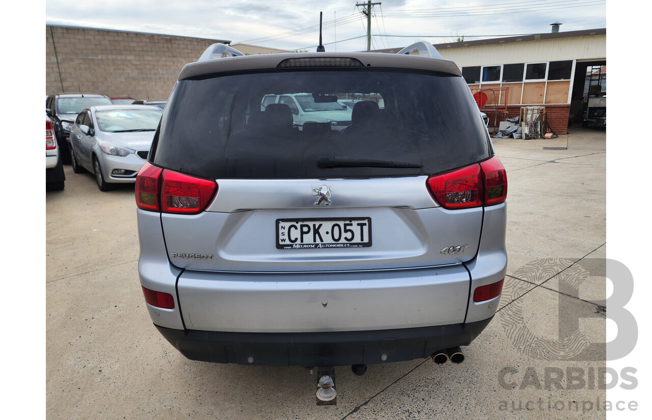 10/2013 Peugeot 4007 SV (7 Seat)  4d Wagon Silver 2.2L