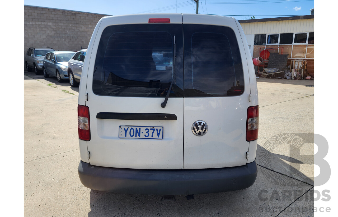 5/2010 Volkswagen Caddy 1.9 TDi 2K MY10 Van White 1.9L