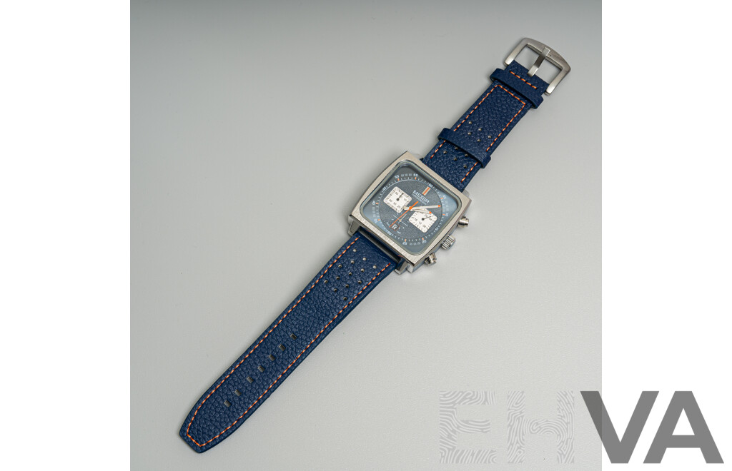 Megir 43.5mm Square Dial Chronograph Watch, Model M2182