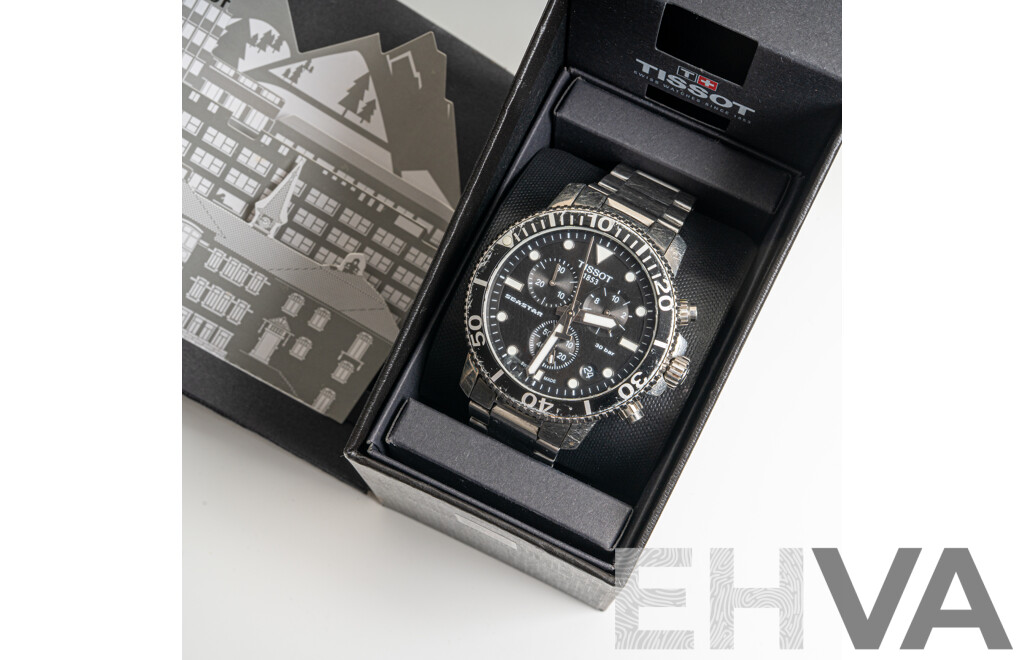 Tissot 45.5mm Seastar 1000 Chronograph Watch, Model T120.417.11.051.00